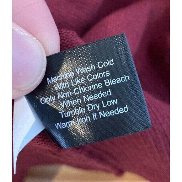 NWT $49.95 Lane Bryant Button Up Cardigan Sweater Size 22 Women’s Maroon - Picture 7 of 10